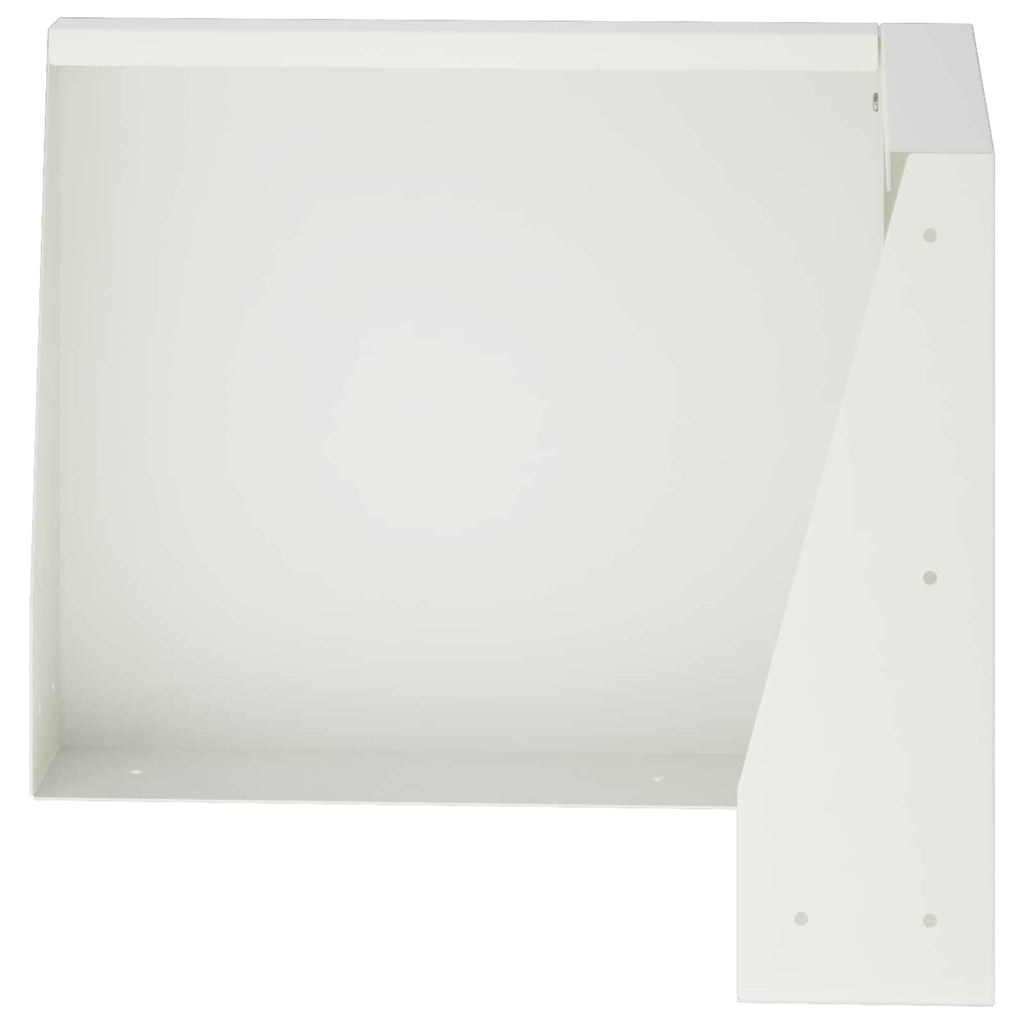 vidaXL Mur oporowy 50 x 50 x 30 cm Stal Biały