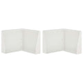 vidaXL Mur oporowy 2 szt. 50 x 50 x 30 cm Stal Biały