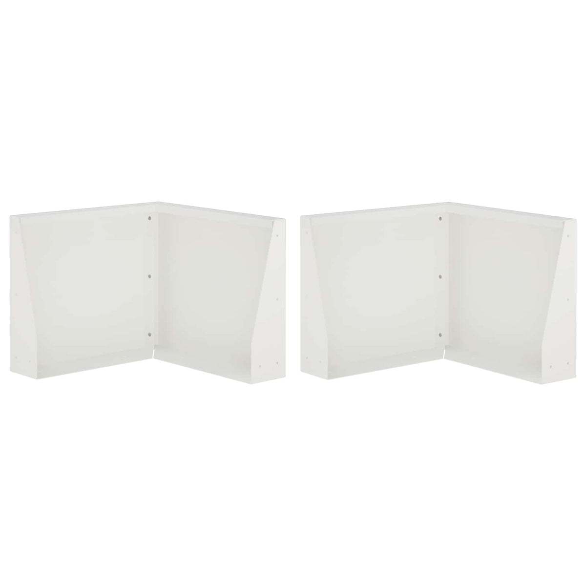 vidaXL Mur oporowy 2 szt. 50 x 50 x 30 cm Stal Biały