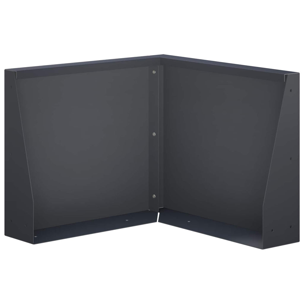 vidaXL Mur oporowy 50 x 50 x 30 cm Stal antracytowy