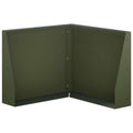 vidaXL Mur oporowy 50 x 50 x 30 cm Stal Oliwkowy zielony
