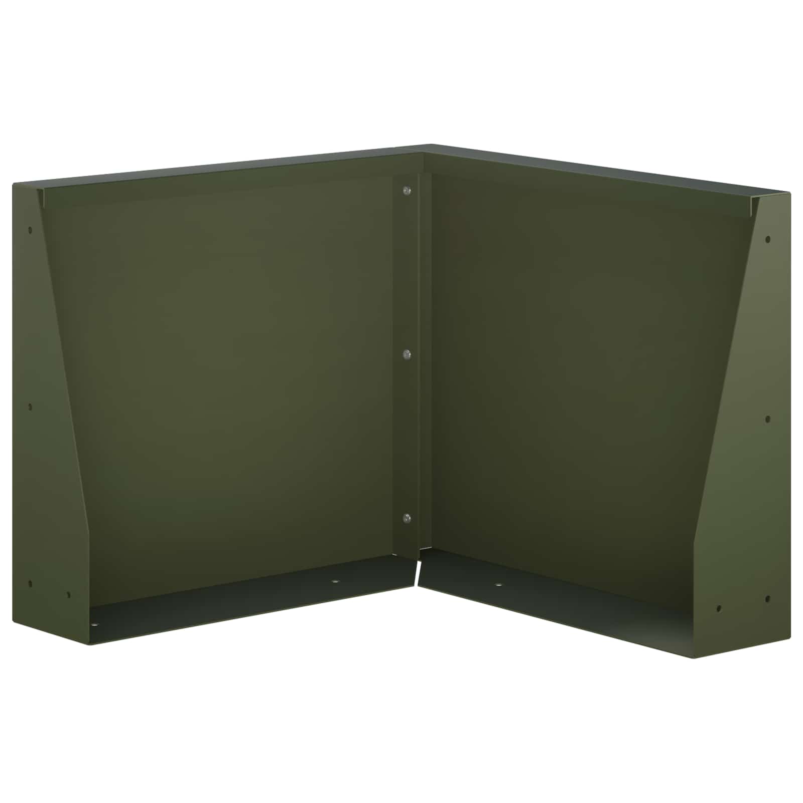vidaXL Mur oporowy 50 x 50 x 30 cm Stal Oliwkowy zielony
