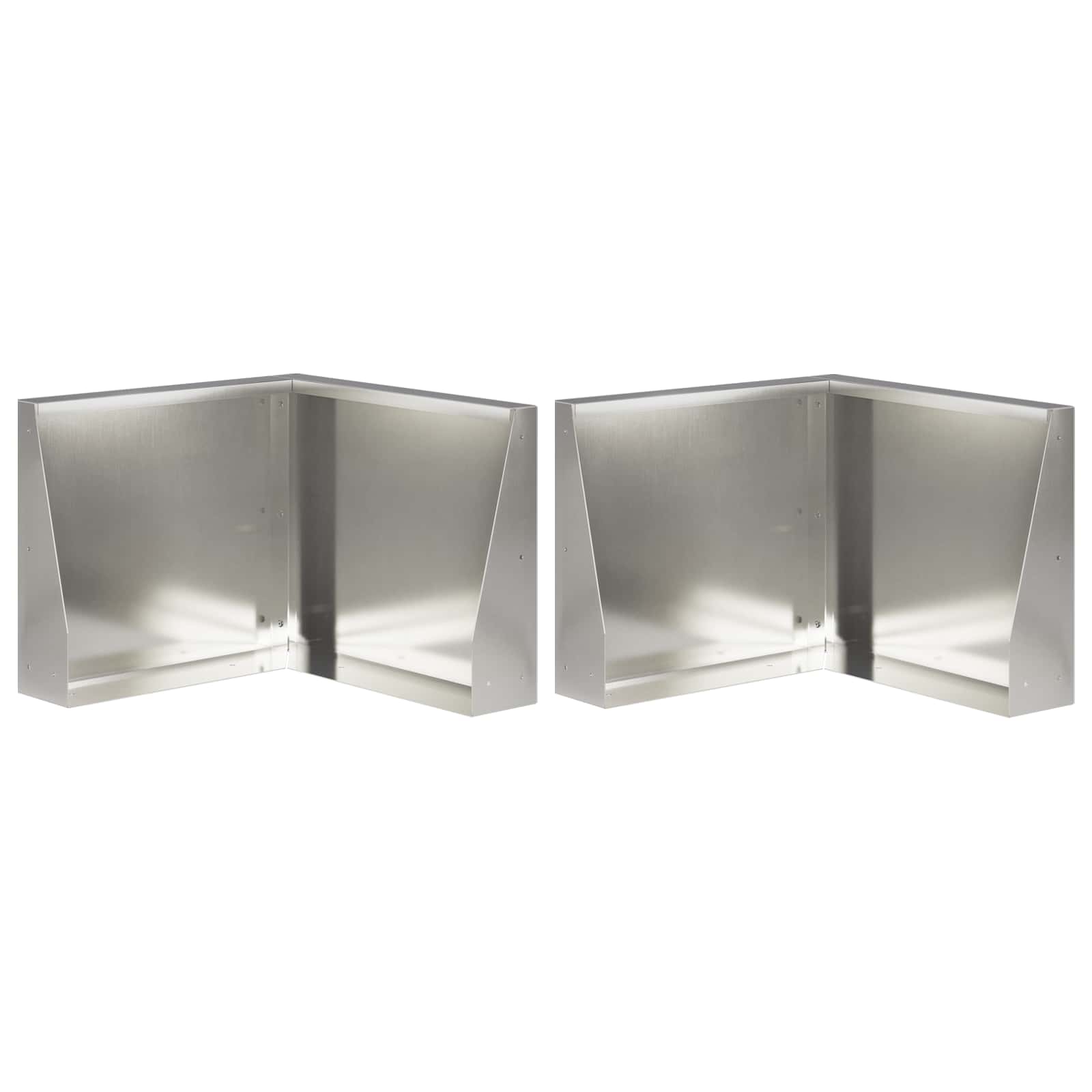 vidaXL Mur oporowy 2 szt. 50 x 50 x 30 cm Stal nierdzewna srebrny