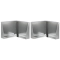 vidaXL Mur oporowy 2 szt. 50 x 50 x 30 cm Stal ocynkowana srebrny