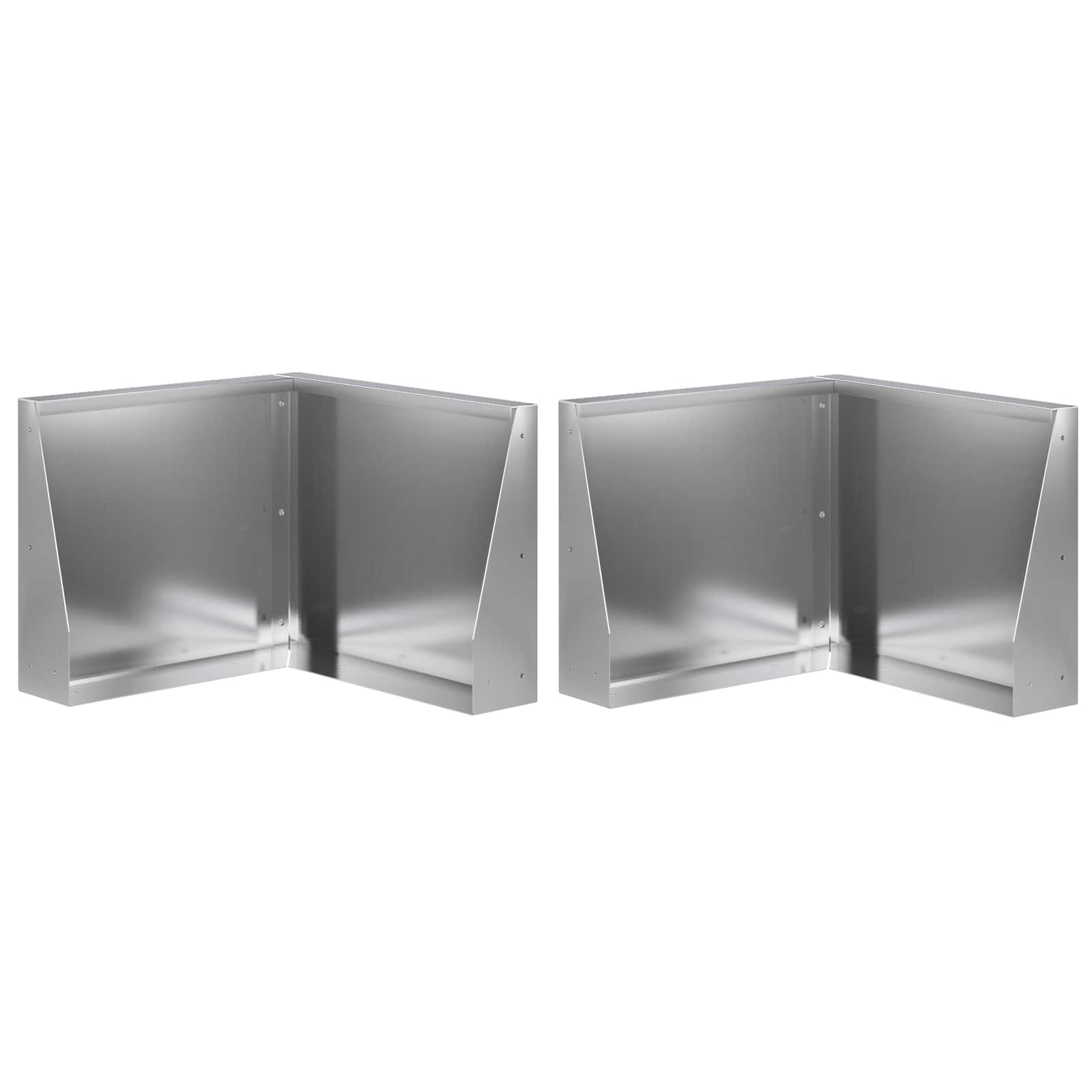 vidaXL Mur oporowy 2 szt. 50 x 50 x 30 cm Stal ocynkowana srebrny