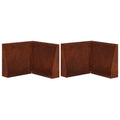 vidaXL Mur oporowy 2 szt. 50 x 50 x 30 cm Stal kortenowska Rdzawy