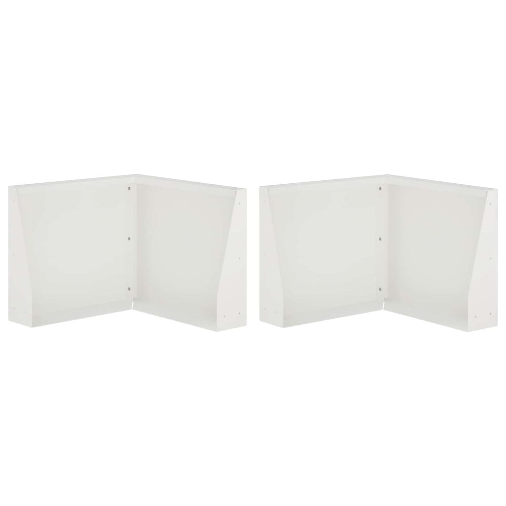 vidaXL Mur oporowy 2 szt. 50 x 50 x 40 cm Stal Biały