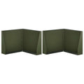 vidaXL Mur oporowy 2 szt. 50 x 50 x 40 cm Stal Oliwkowy zielony