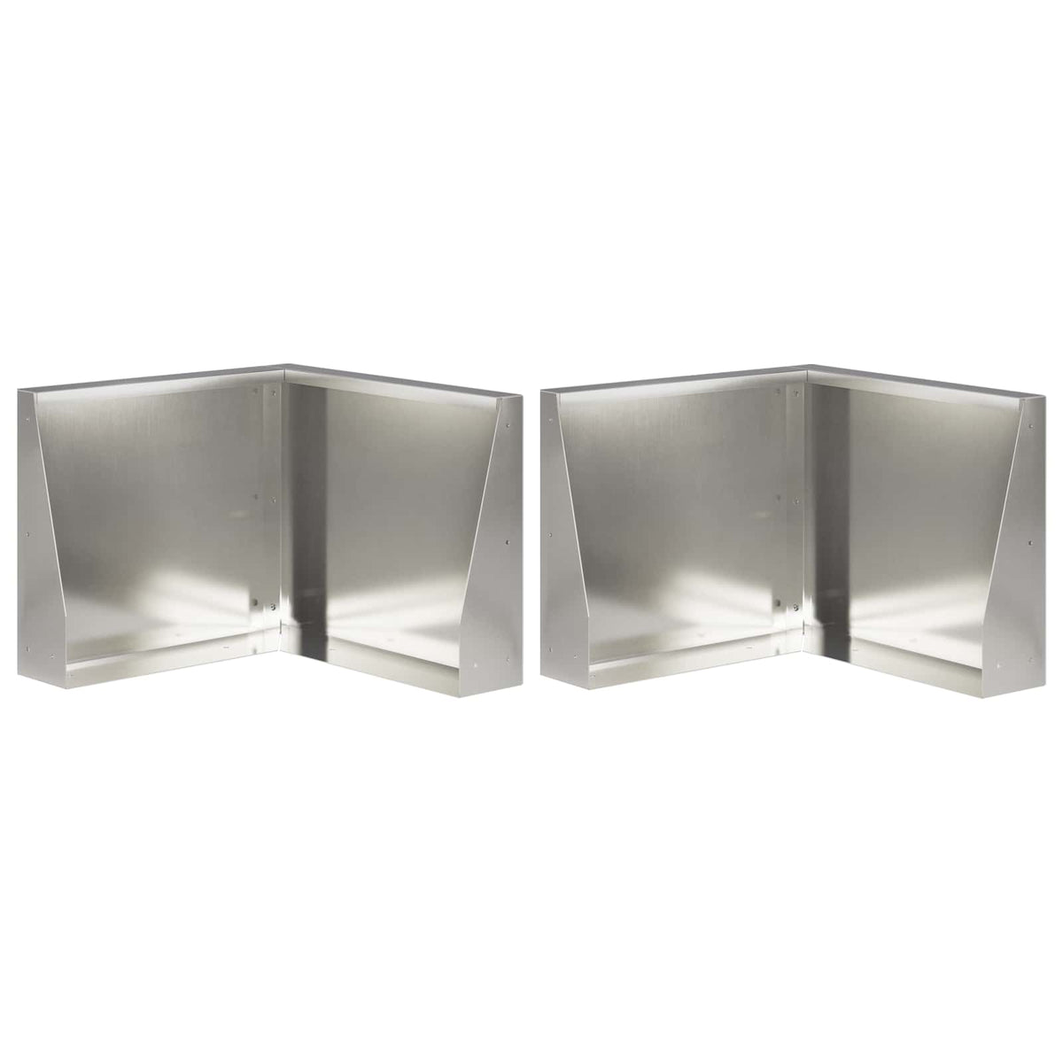 vidaXL Mur oporowy 2 szt. 50 x 50 x 40 cm Stal nierdzewna srebrny