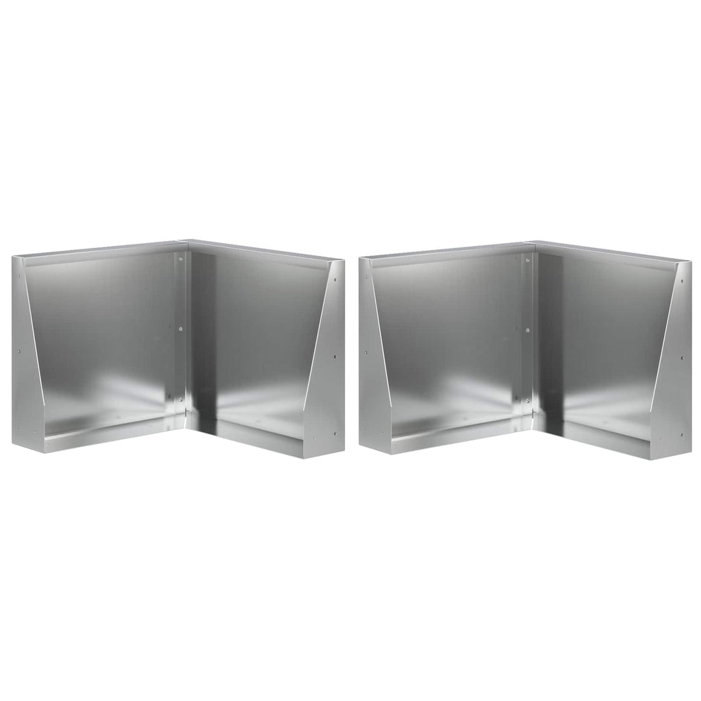 vidaXL Mur oporowy 2 szt. 50 x 50 x 40 cm Stal ocynkowana srebrny