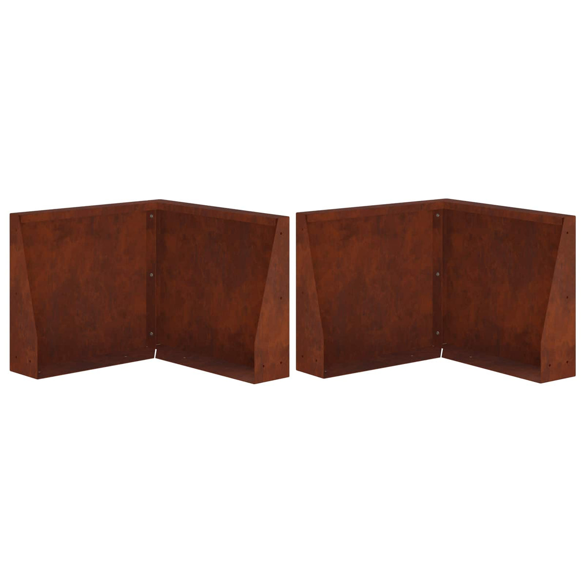 vidaXL Mur oporowy 2 szt. 50 x 50 x 40 cm Stal kortenowska Rdzawy