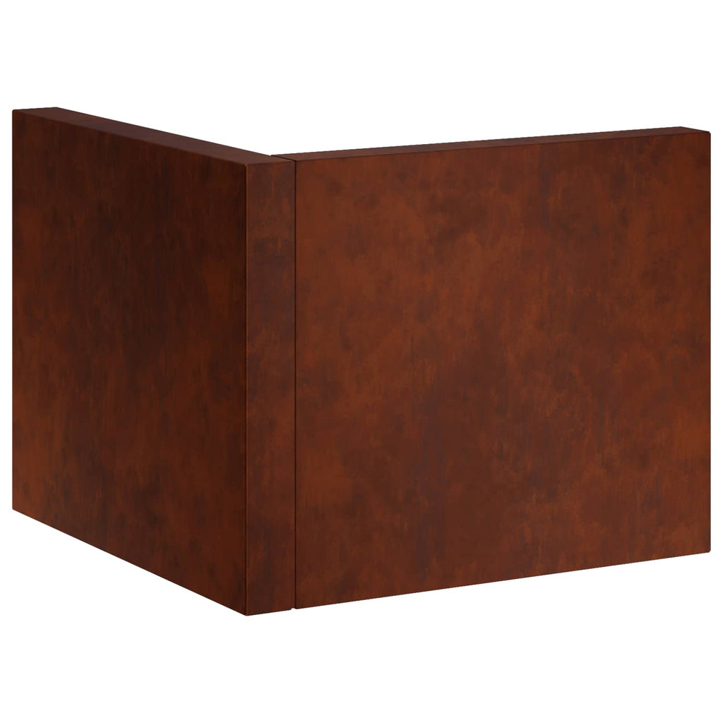 vidaXL Mur oporowy 2 szt. 50 x 50 x 40 cm Stal kortenowska Rdzawy
