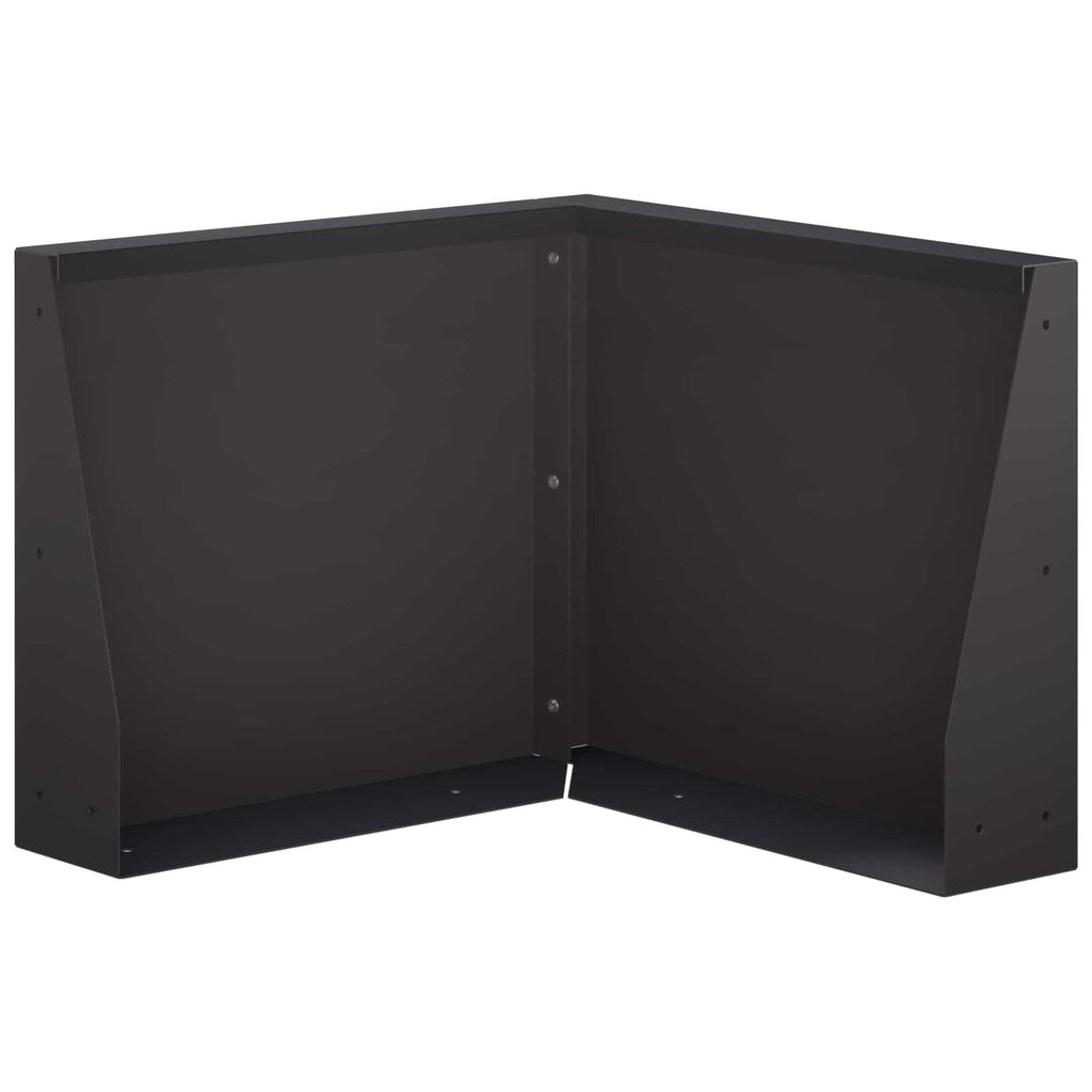vidaXL Mur oporowy 50 x 50 x 50 cm Stal Czarny
