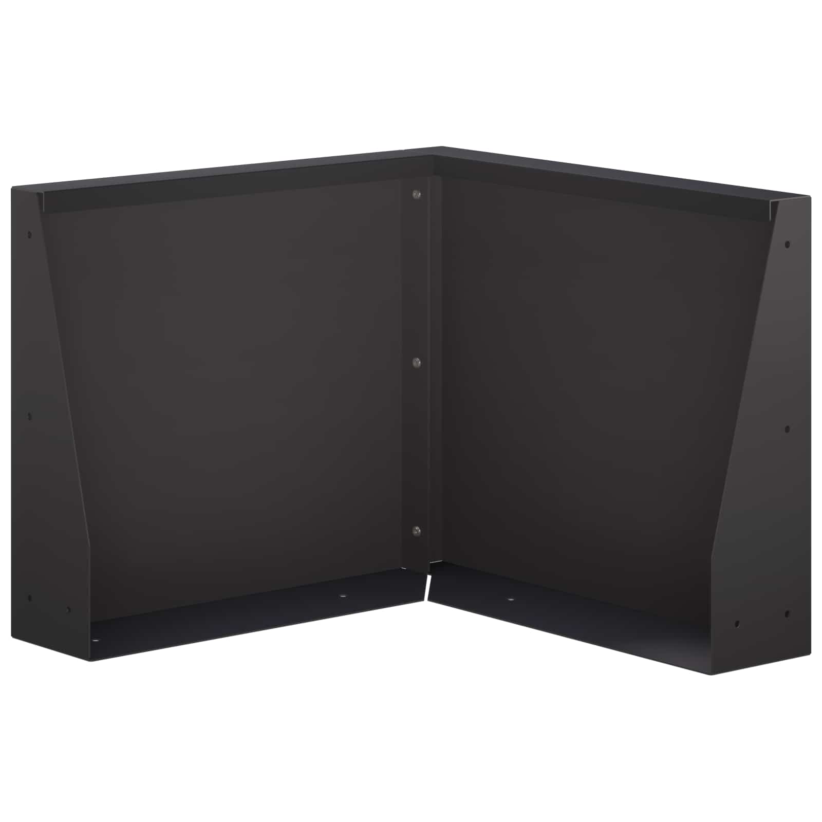 vidaXL Mur oporowy 50 x 50 x 50 cm Stal Czarny