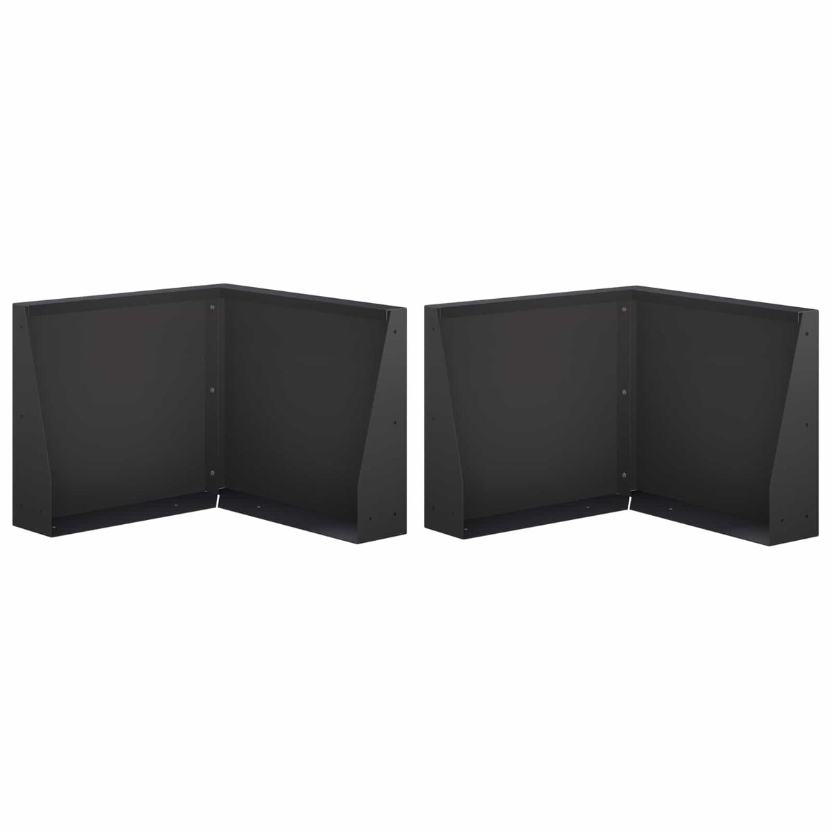 vidaXL Mur oporowy 2 szt. 50 x 50 x 50 cm Stal Czarny
