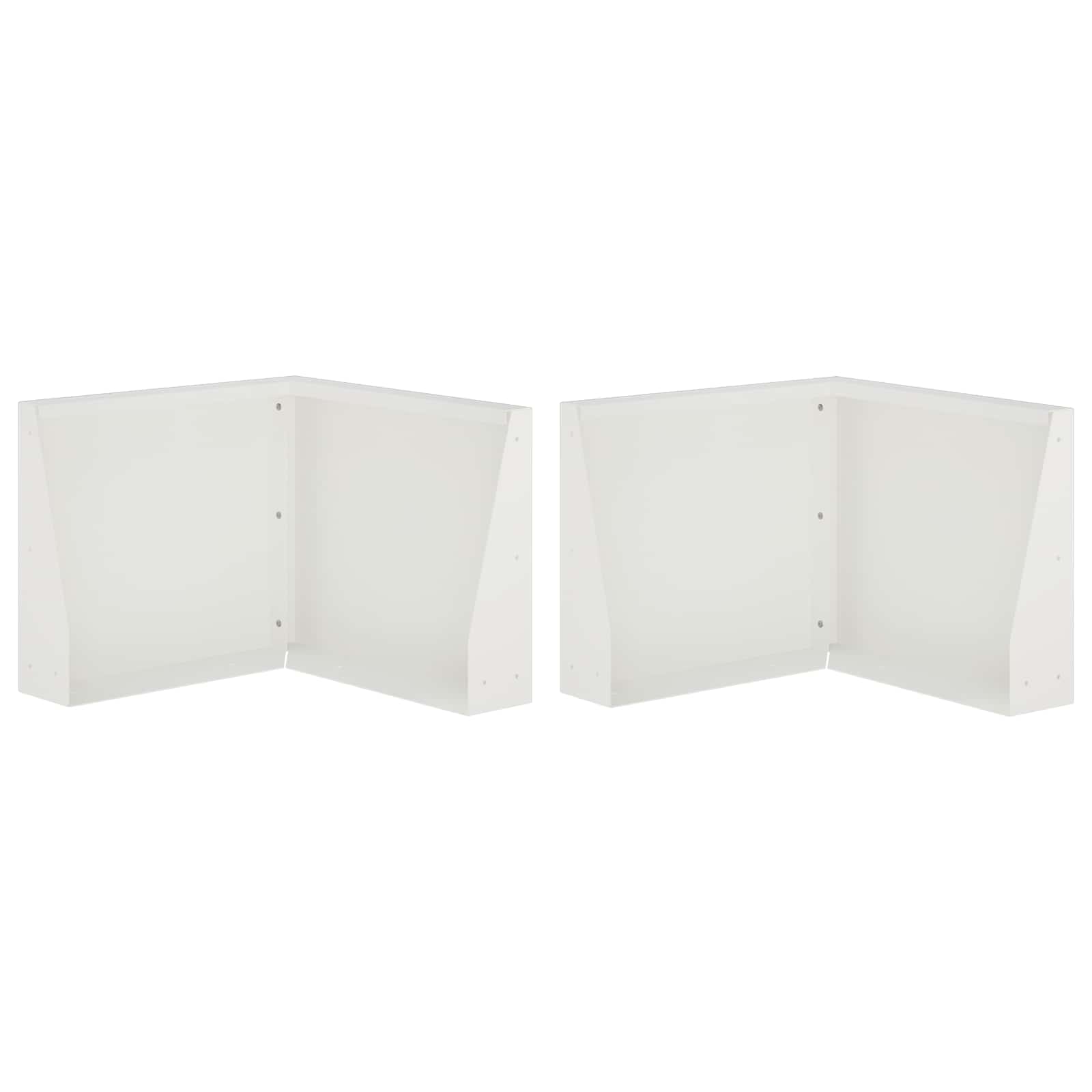 vidaXL Mur oporowy 2 szt. 50 x 50 x 50 cm Stal Biały