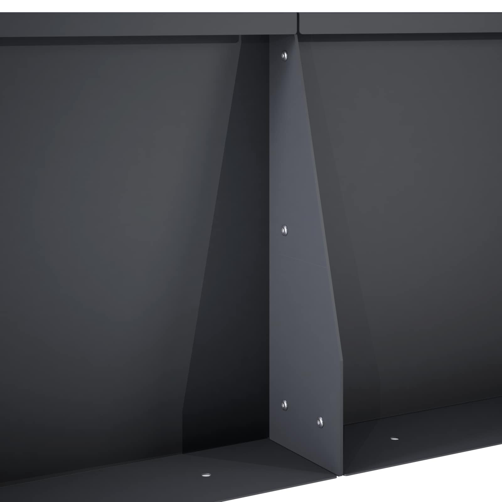 vidaXL Mur oporowy 2 szt. 50 x 50 x 50 cm Stal antracytowy