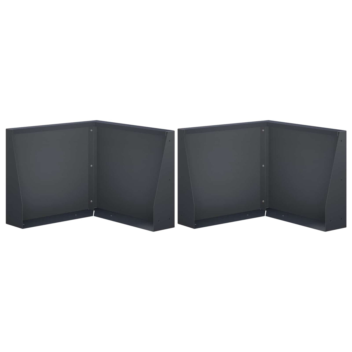 vidaXL Mur oporowy 2 szt. 50 x 50 x 50 cm Stal antracytowy
