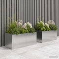 vidaXL Mur oporowy 2 szt. 50 x 50 x 50 cm Stal nierdzewna srebrny