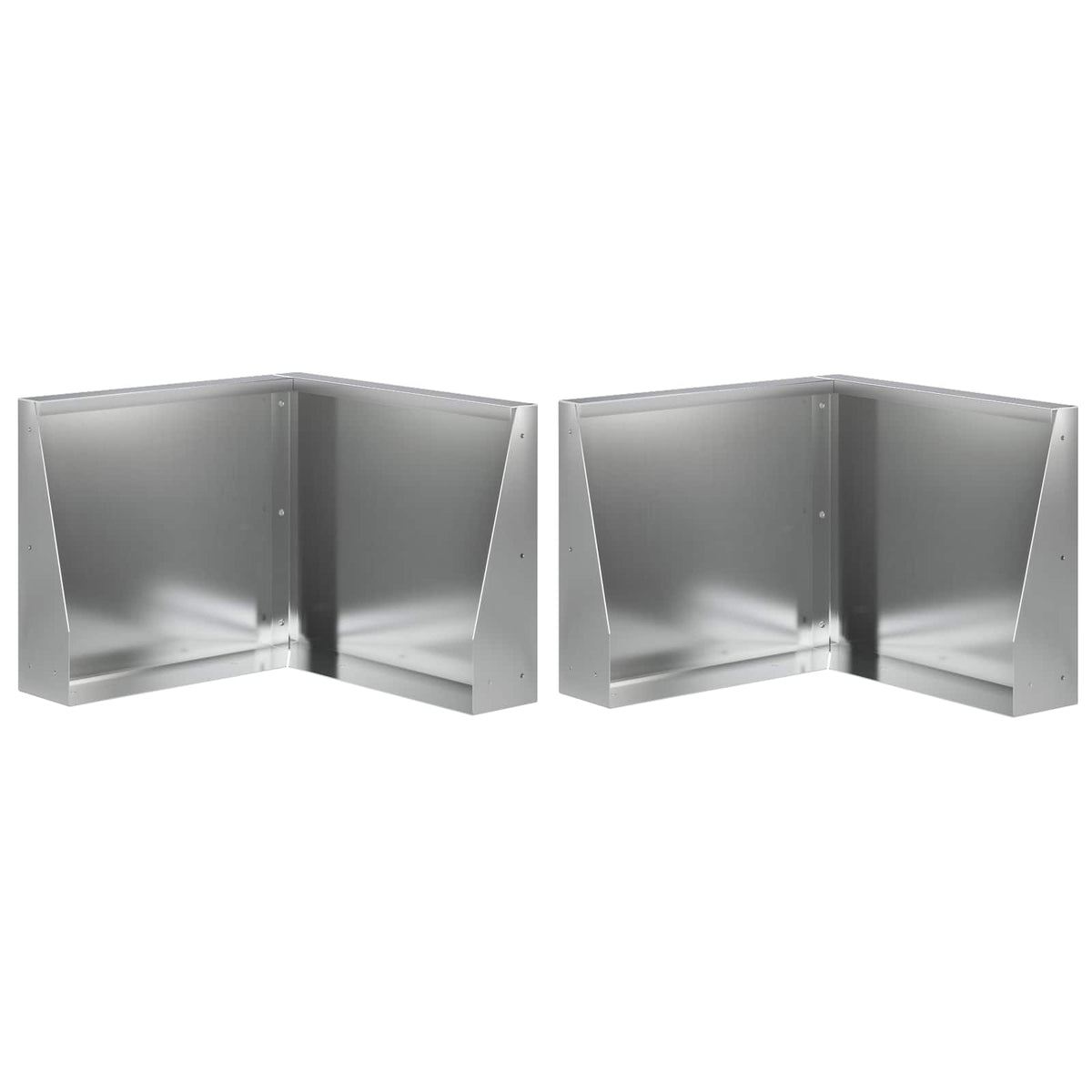 vidaXL Mur oporowy 2 szt. 50 x 50 x 50 cm Stal ocynkowana srebrny