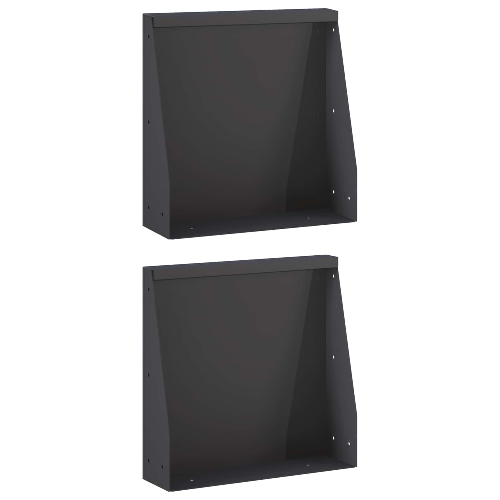 vidaXL Mur oporowy 2 szt. 40 x 12 x 30 cm Stal Czarny