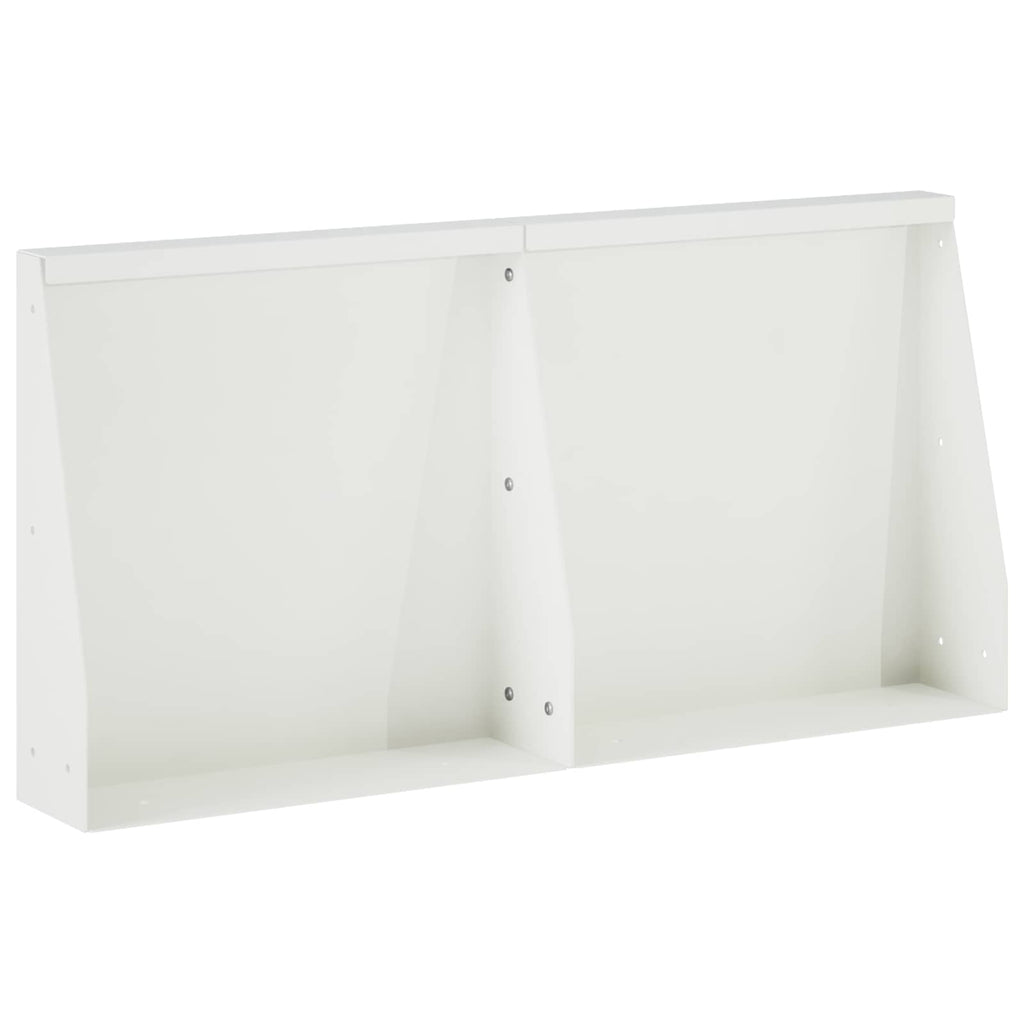 vidaXL Mur oporowy 2 szt. 40 x 12 x 30 cm Stal Biały
