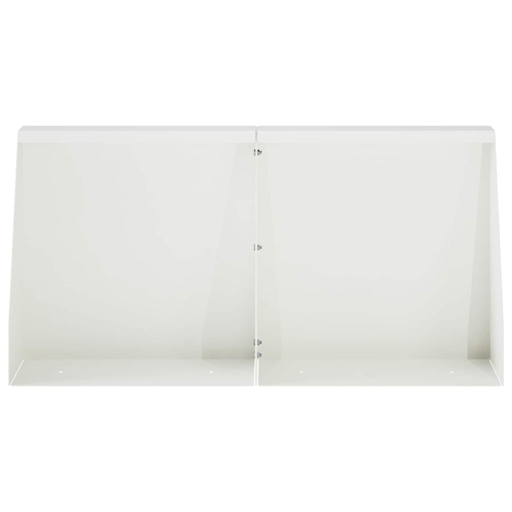 vidaXL Mur oporowy 2 szt. 40 x 12 x 30 cm Stal Biały