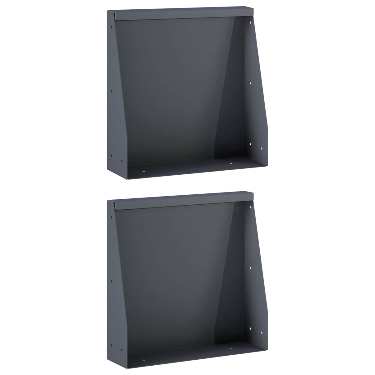 vidaXL Mur oporowy 2 szt. 40 x 12 x 30 cm Stal antracytowy