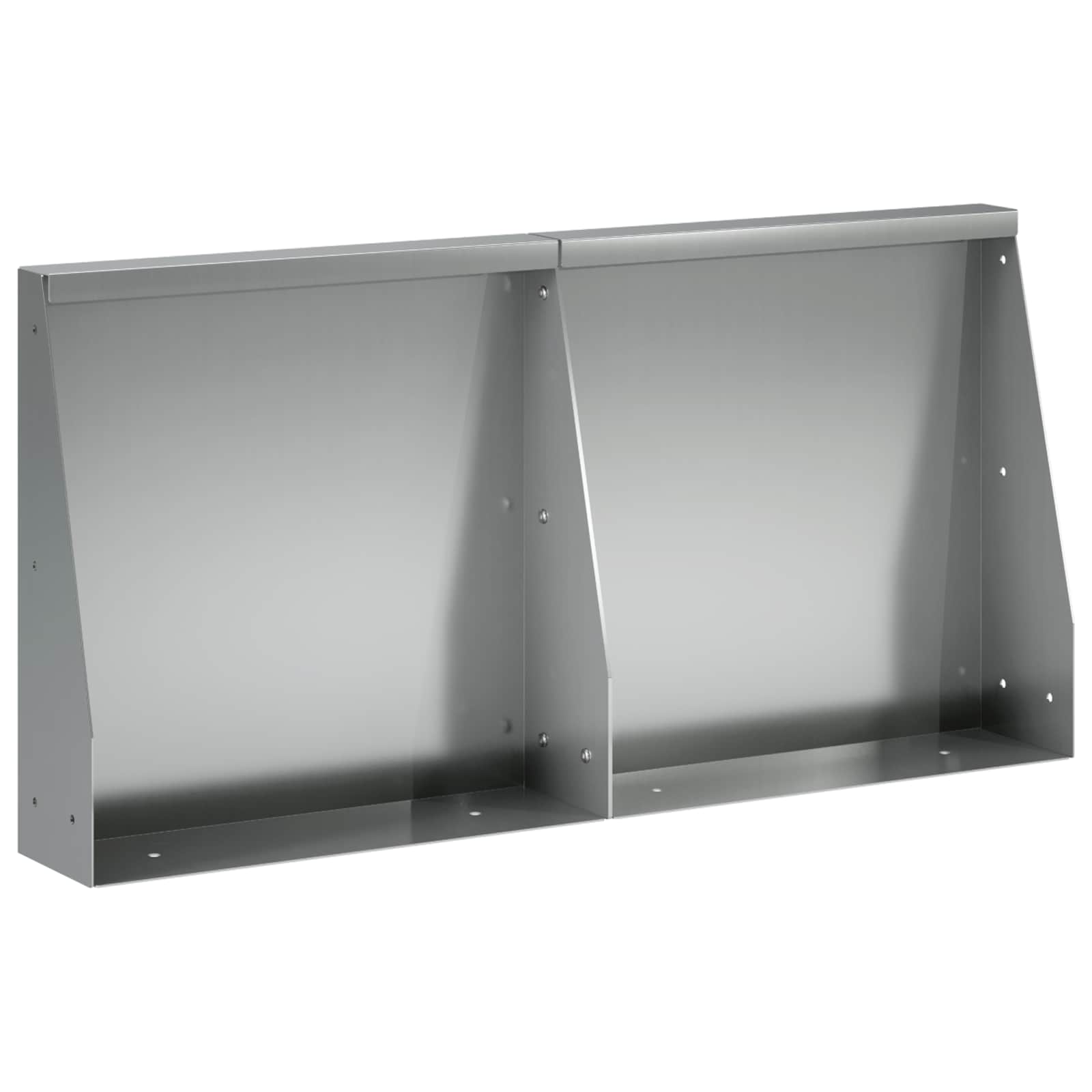 vidaXL Mur oporowy 2 szt. 40 x 12 x 30 cm Stal ocynkowana srebrny
