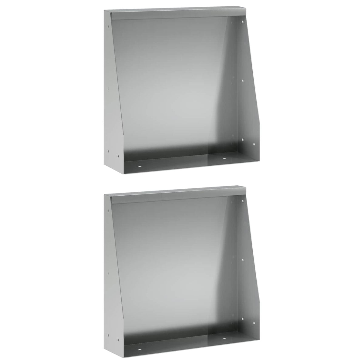 vidaXL Mur oporowy 2 szt. 40 x 12 x 30 cm Stal ocynkowana srebrny