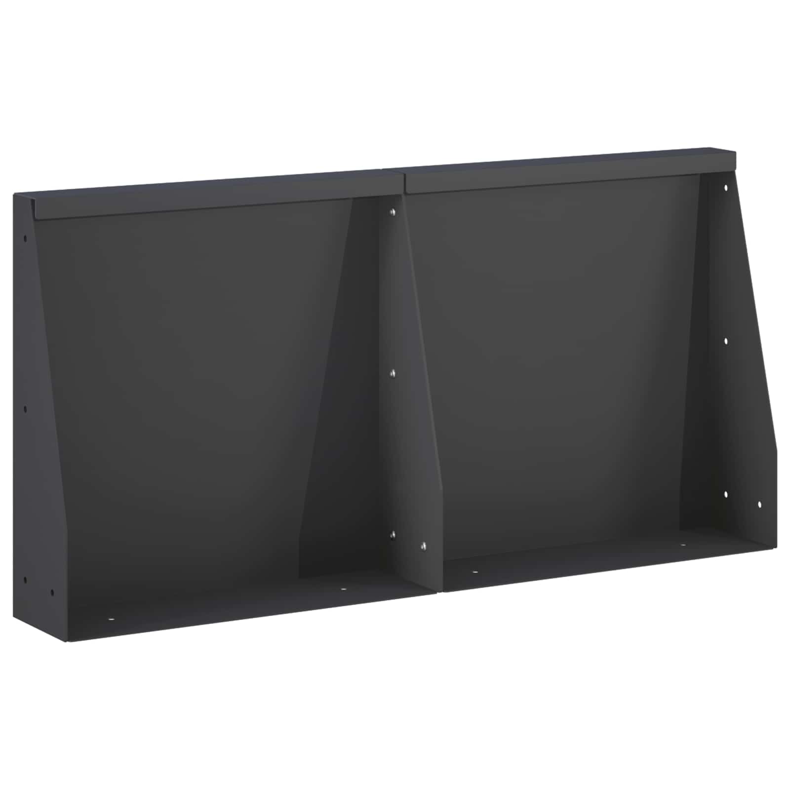 vidaXL Mur oporowy 2 szt. 40 x 12 x 40 cm Stal Czarny