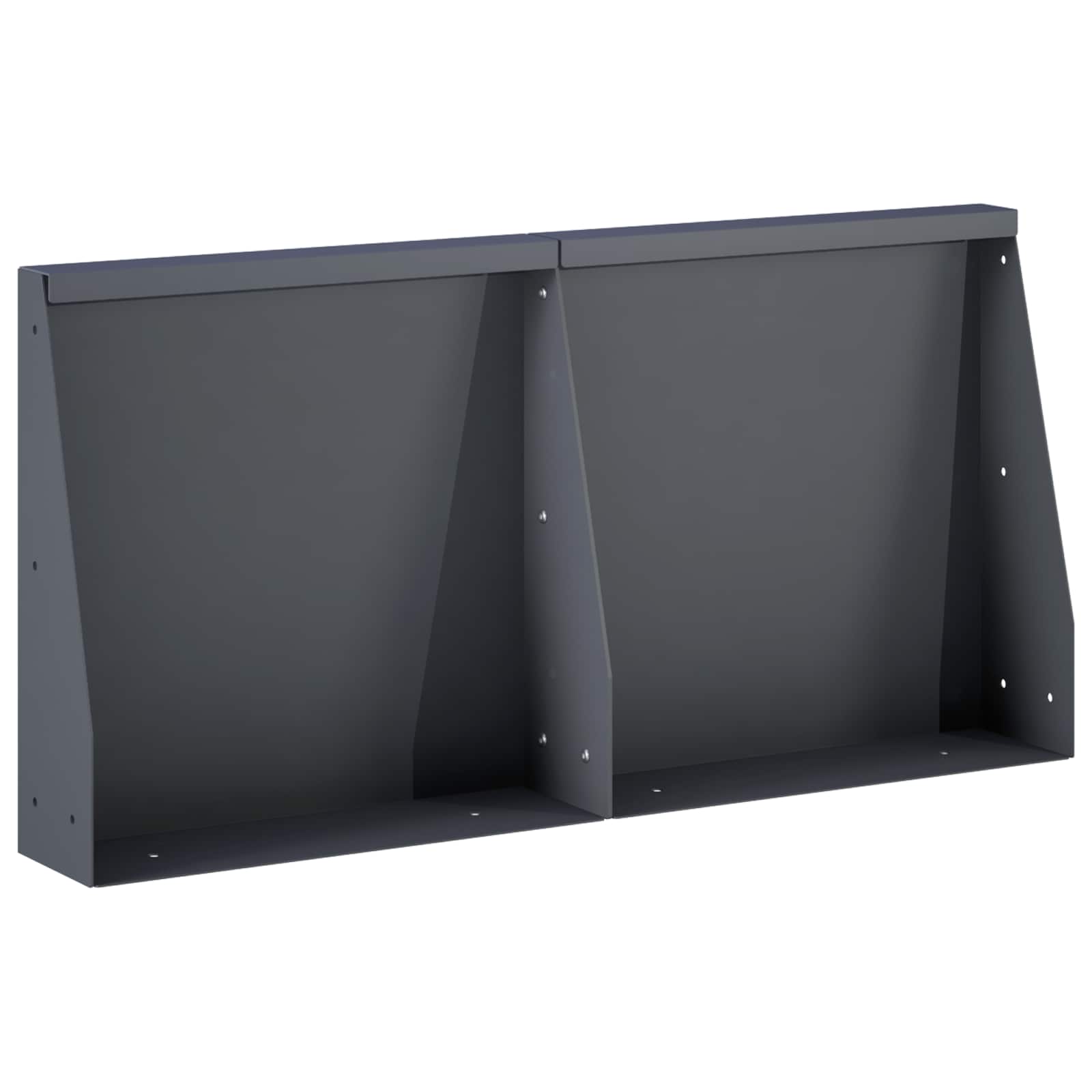 vidaXL Mur oporowy 2 szt. 40 x 12 x 40 cm Stal antracytowy