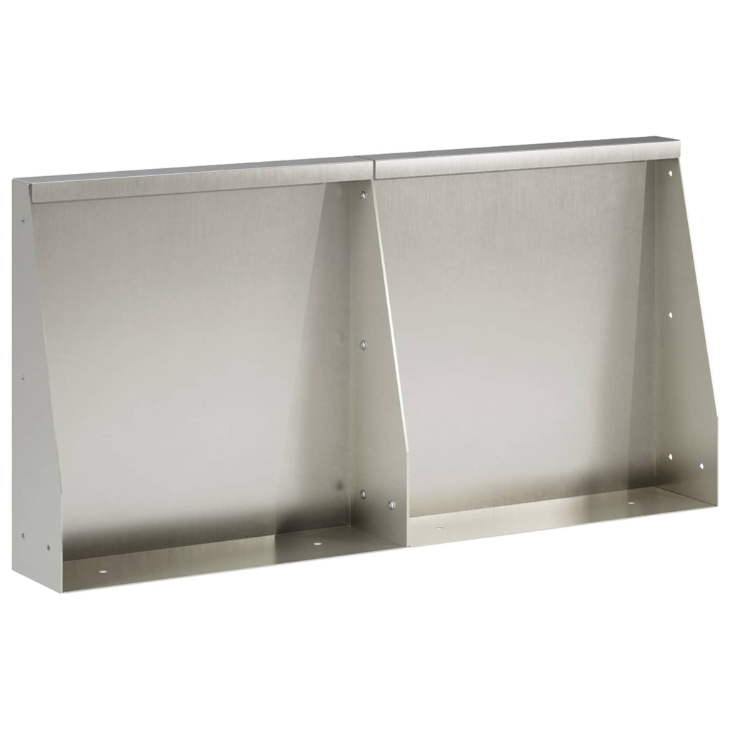 vidaXL Mur oporowy 2 szt. 40 x 12 x 40 cm Stal nierdzewna srebrny