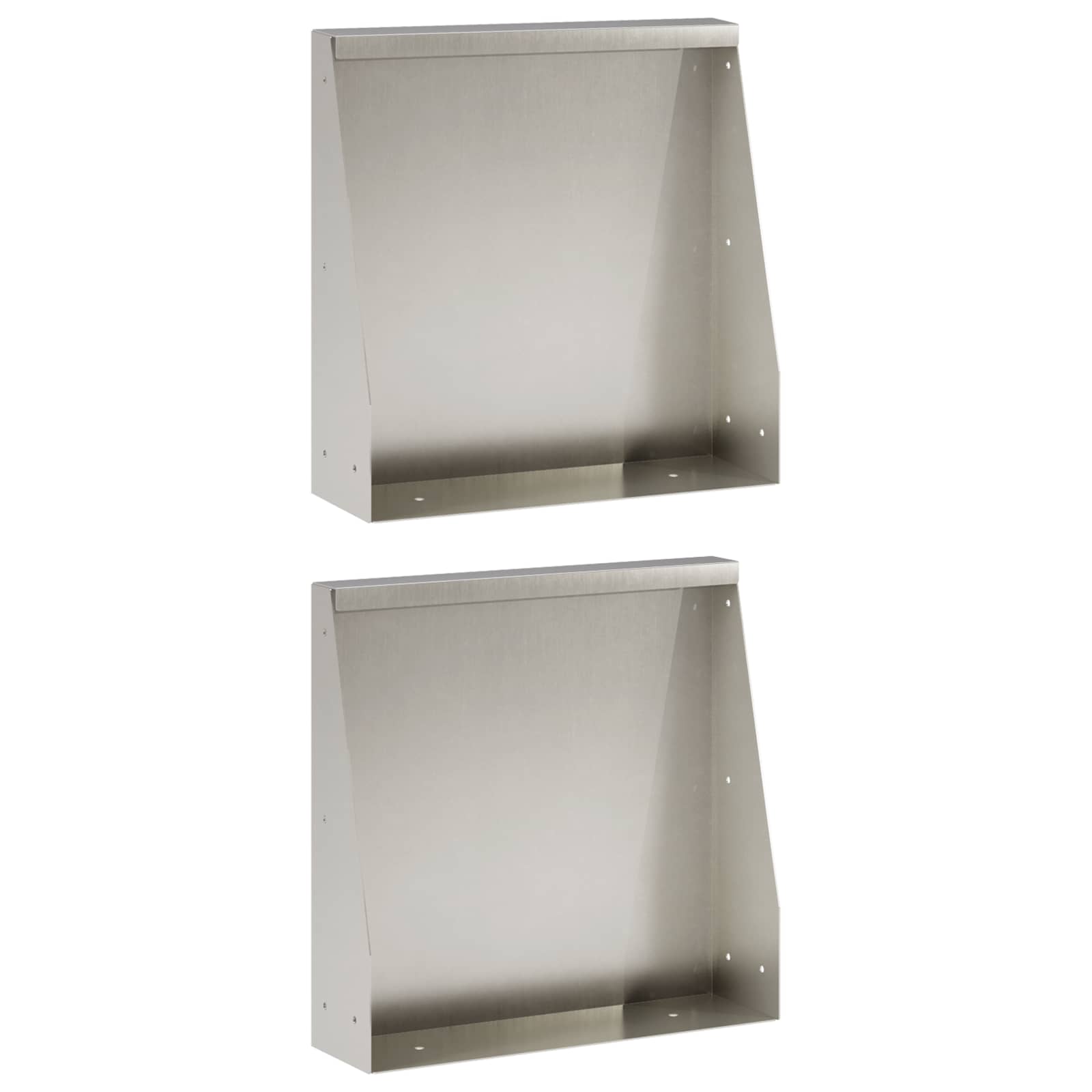 vidaXL Mur oporowy 2 szt. 40 x 12 x 40 cm Stal nierdzewna srebrny