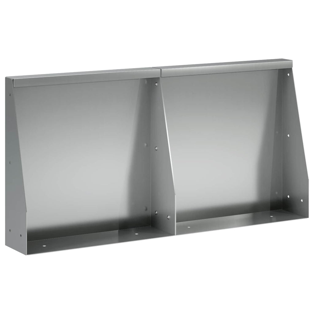 vidaXL Mur oporowy 2 szt. 40 x 12 x 40 cm Stal ocynkowana srebrny