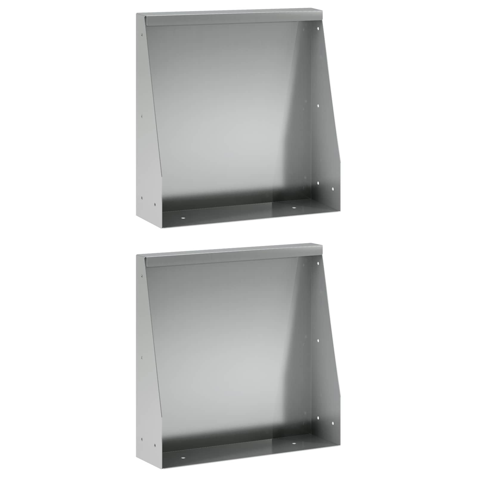 vidaXL Mur oporowy 2 szt. 40 x 12 x 40 cm Stal ocynkowana srebrny