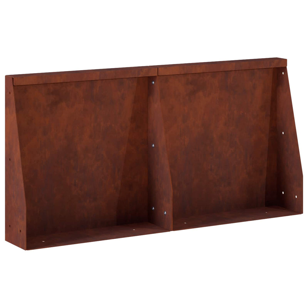 vidaXL Mur oporowy 2 szt. 40 x 12 x 40 cm Stal kortenowska Rdzawy