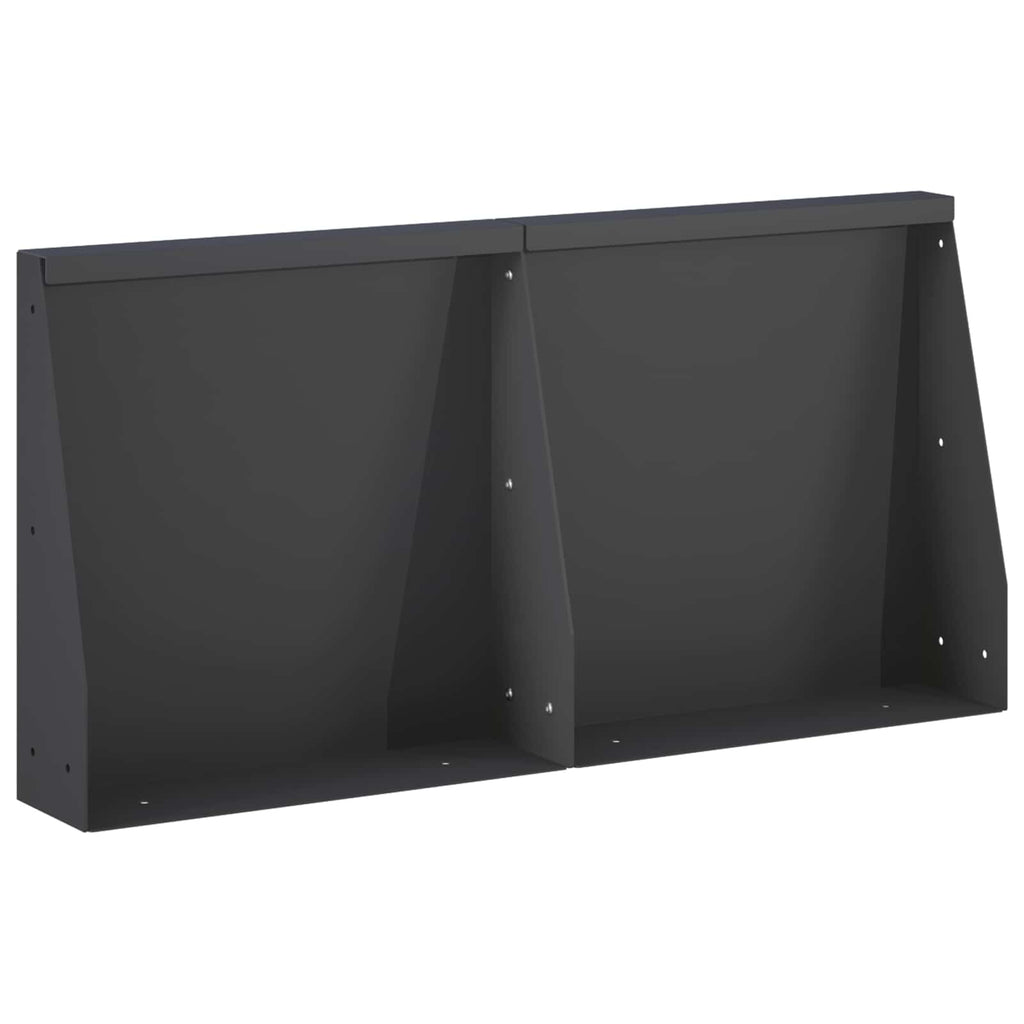 vidaXL Mur oporowy 2 szt. 40 x 12 x 50 cm Stal Czarny