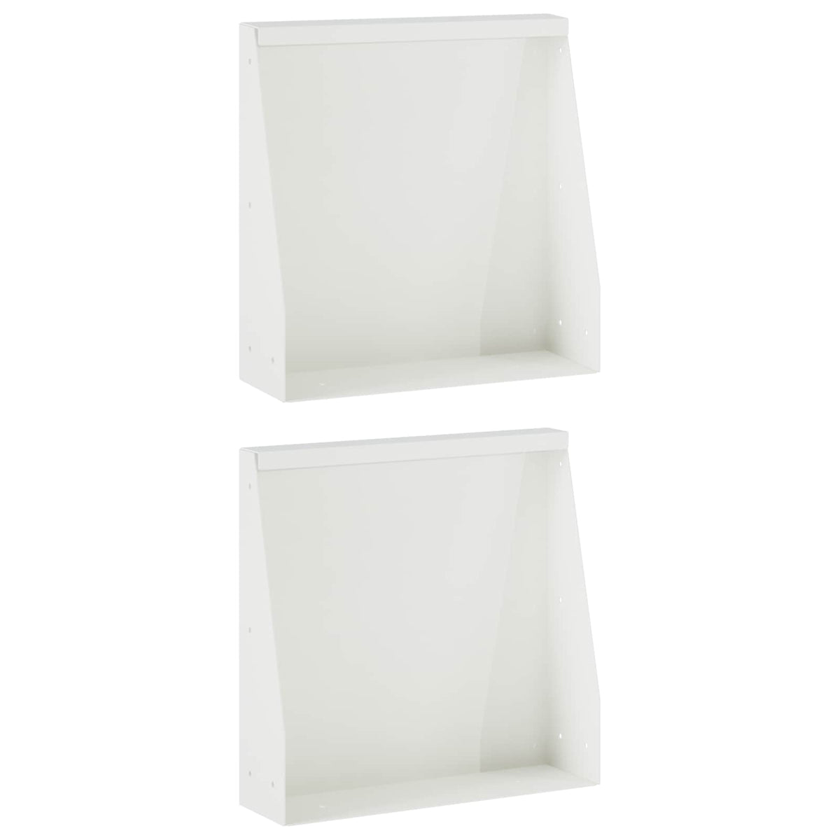 vidaXL Mur oporowy 2 szt. 40 x 12 x 50 cm Stal Biały