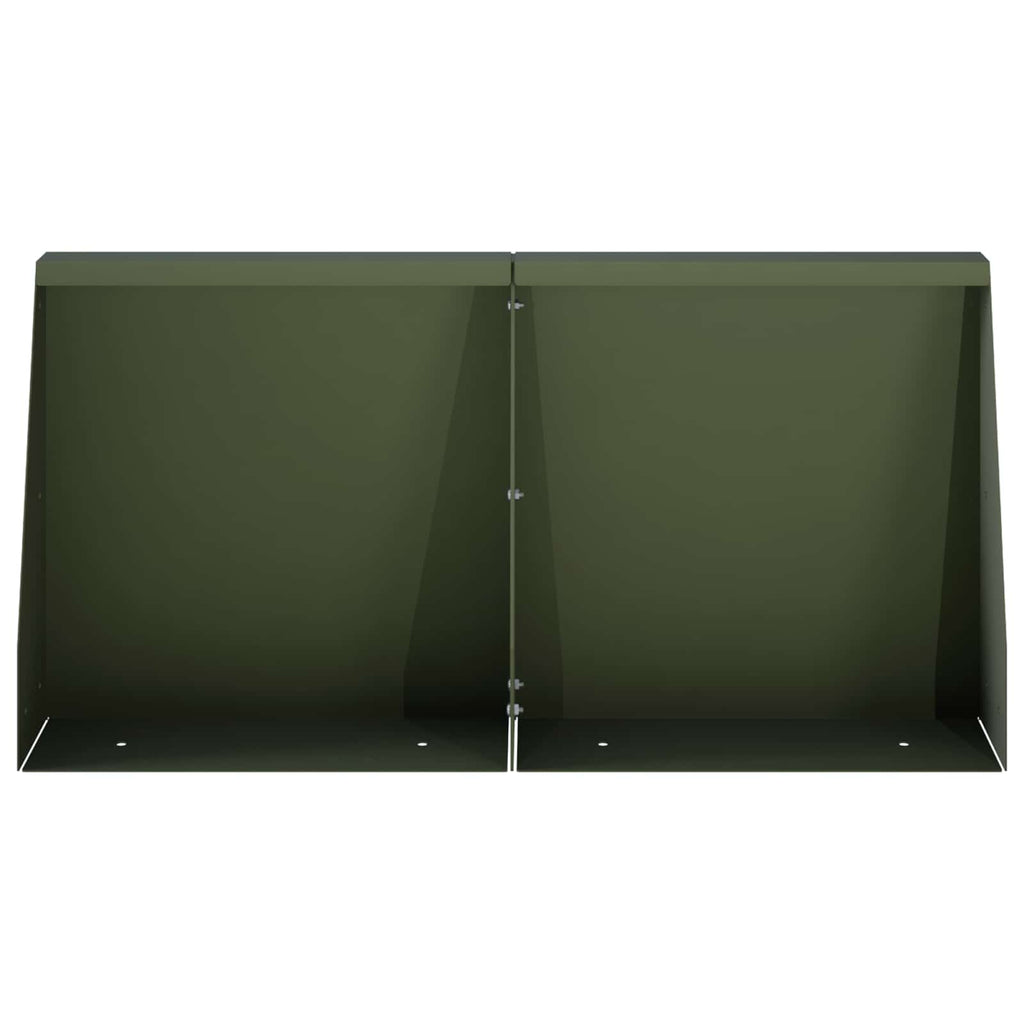 vidaXL Mur oporowy 2 szt. 40 x 12 x 50 cm Stal Oliwkowy zielony