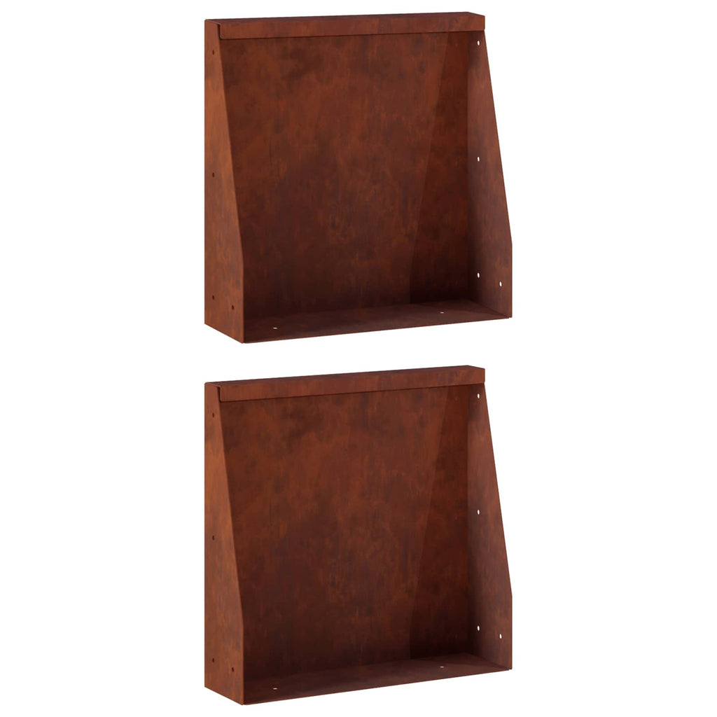 vidaXL Mur oporowy 2 szt. 40 x 12 x 50 cm Stal kortenowska Rdzawy