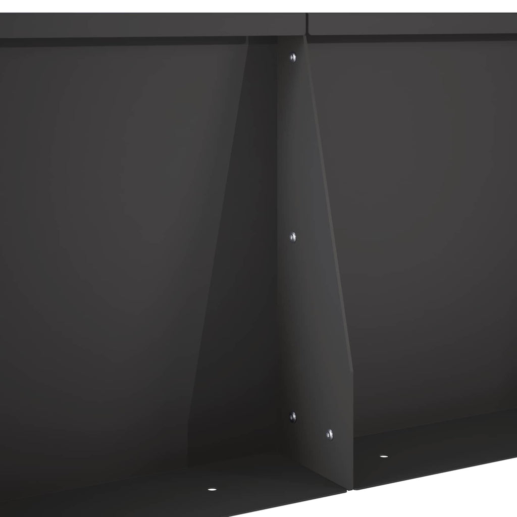 vidaXL Mur oporowy 2 szt. 60 x 12 x 30 cm Stal Czarny