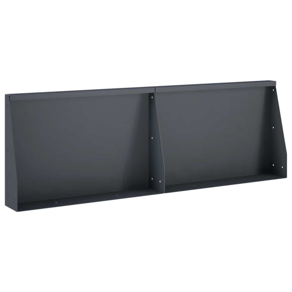 vidaXL Mur oporowy 2 szt. 60 x 12 x 30 cm Stal antracytowy