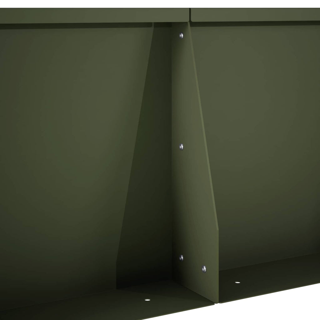 vidaXL Mur oporowy 2 szt. 60 x 12 x 30 cm Stal Oliwkowy zielony