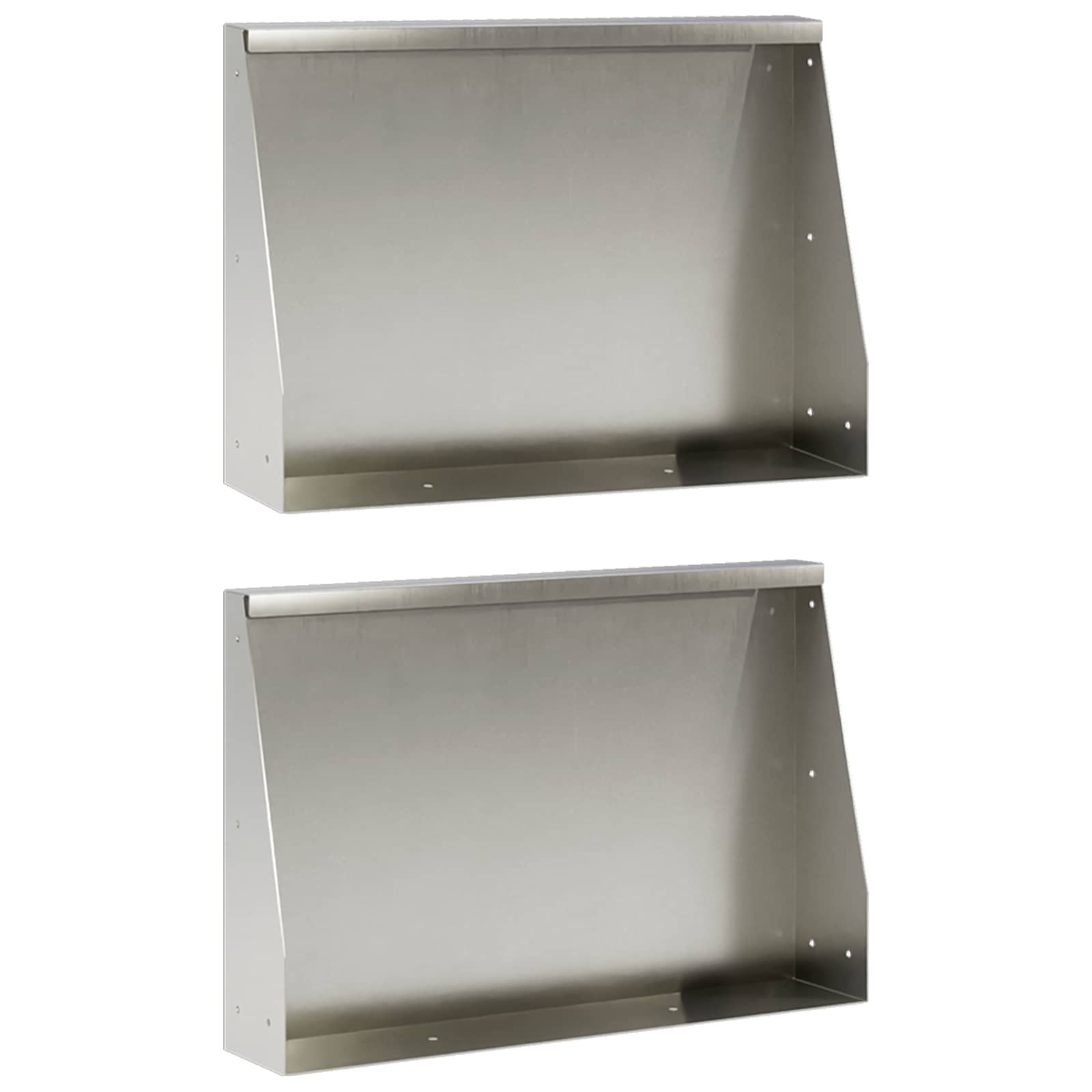 vidaXL Mur oporowy 2 szt. 60 x 12 x 30 cm Stal nierdzewna srebrny
