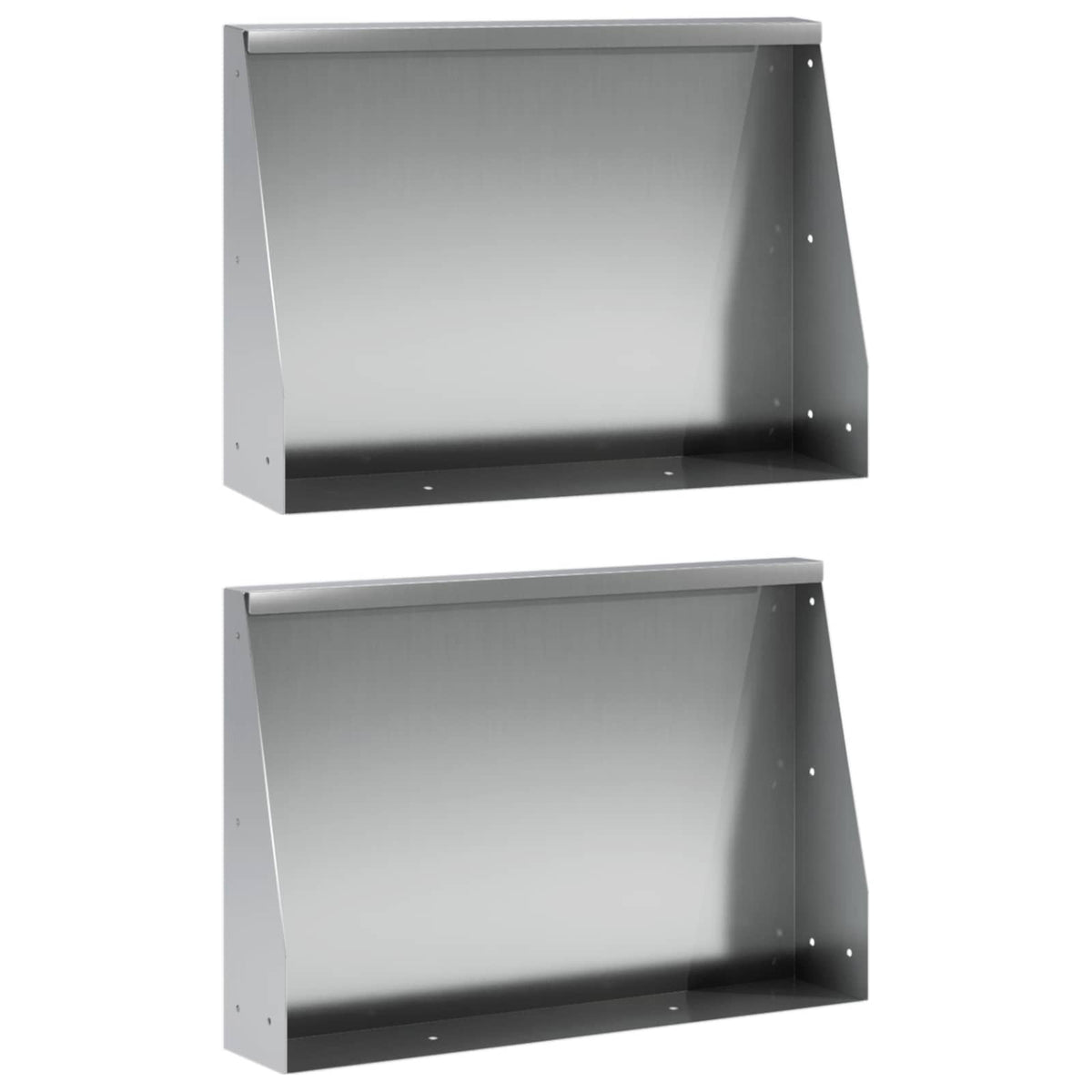 vidaXL Mur oporowy 2 szt. 60 x 12 x 30 cm Stal ocynkowana srebrny