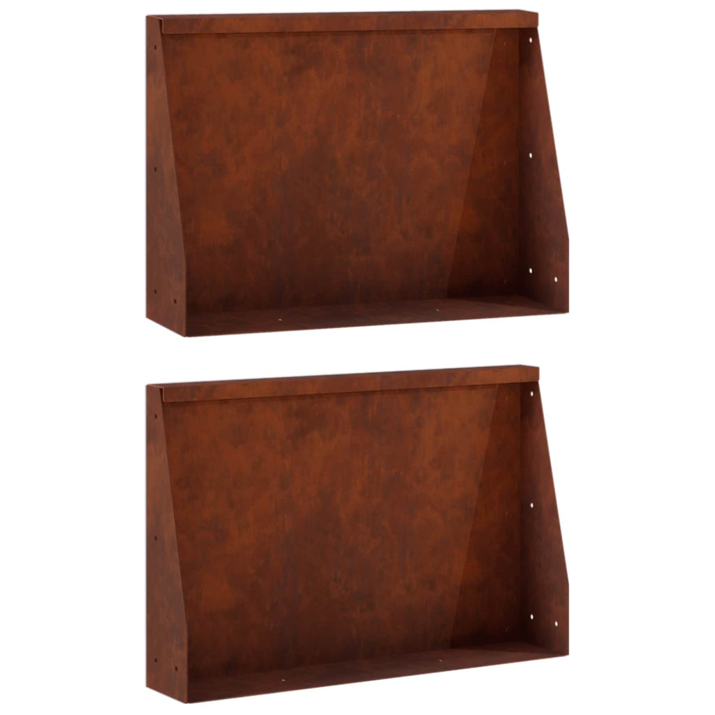 vidaXL Mur oporowy 2 szt. 60 x 12 x 30 cm Stal kortenowska Rdzawy