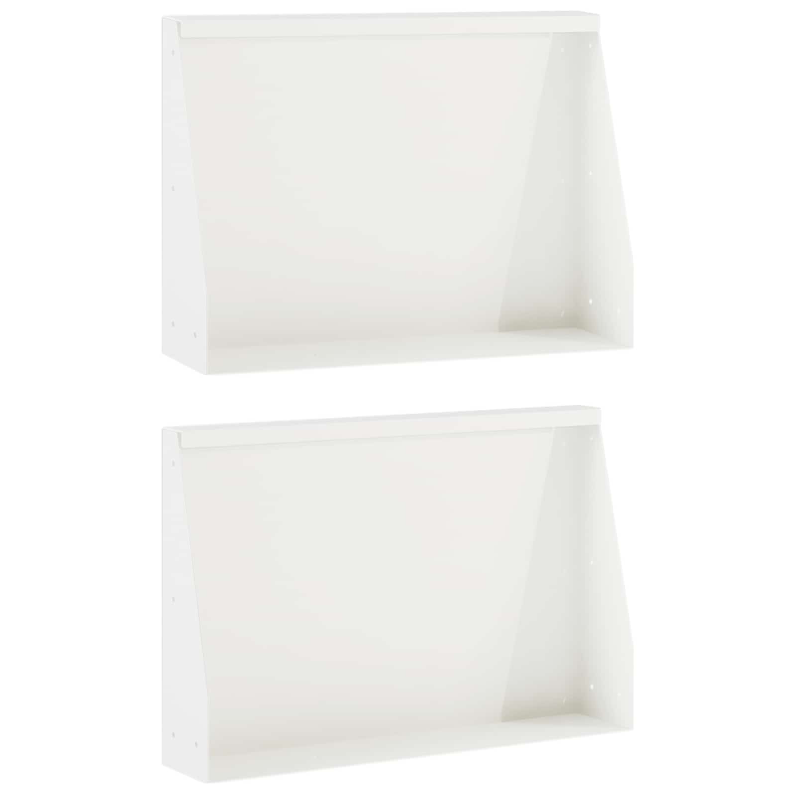 vidaXL Mur oporowy 2 szt. 60 x 12 x 40 cm Stal Biały
