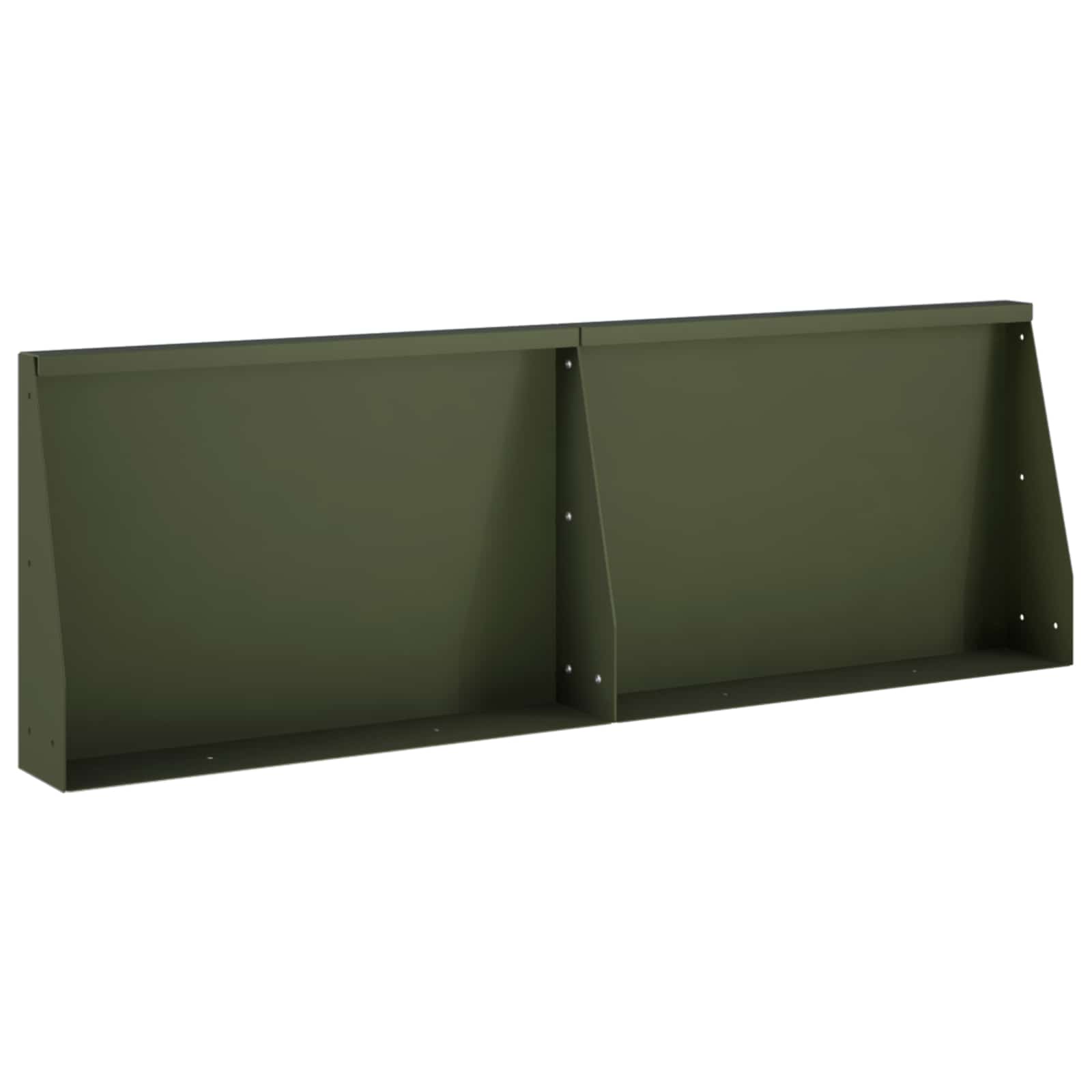 vidaXL Mur oporowy 2 szt. 60 x 12 x 40 cm Stal Oliwkowy zielony