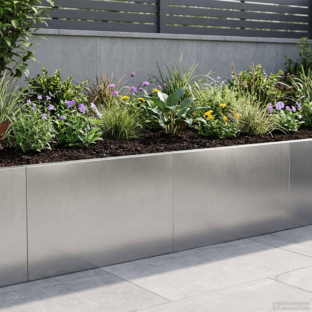 vidaXL Mur oporowy 2 szt. 60 x 12 x 40 cm Stal nierdzewna srebrny